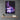 Chicago purple canvas print hanging above a bookshelf as wall art.