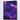 Fantasy purple wall art hanging on a white wall.