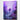 Purple rainy city wall art hanging on a white wall.