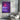 Large Japanese purple canvas wall art, hanging on a modern grey wall next to a sofa.