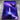 The purple raven wall art, laying down on a grey table, after it was made.