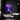 Purple fantasy wall art mounted on a black wall as modern room decor.
