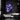 Purple raven acrylic glass wall art mounted on a black wall as modern room decor.
