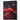 The red moon canvas wall art hanging on a white wall.